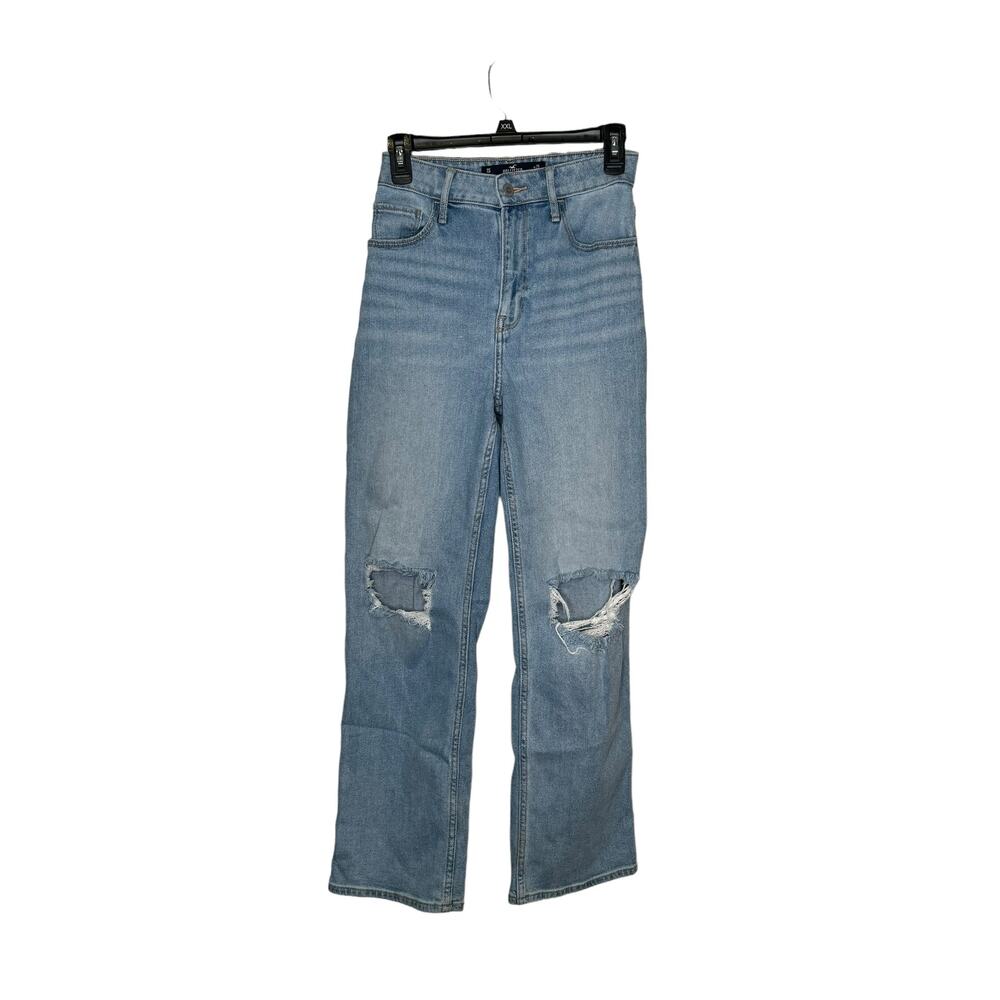 Hollister Women's Jeans Vintage Stretch Ultra High-Rise Dad Denim Blue Sz. 25